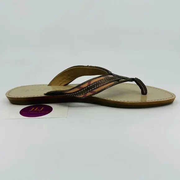 Burberry Women's Aldermary Haymarket Check Flip Flop Sandals Size 39 EU / 9 US - Picture 10 of 15